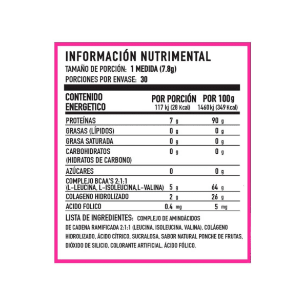LimitX Sexy Bcaa 240 gr | 30 serv - Imagen 2