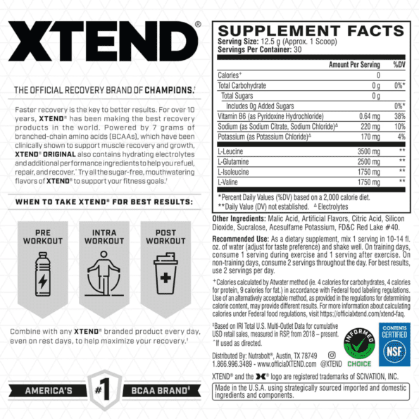 XTEND Bcaa 390 gr | 30 serv - Imagen 9