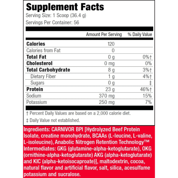 MuscleMeds Carnivor  1.8 kgs (4 lb) Proteína de CARNE hidrolizada - Imagen 4