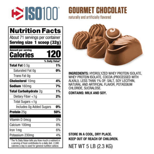 Dymatize ISO 100 2.2 kgs (5 lb) 76 servs | Proteína hidrolizada de aislado de suero de leche - Imagen 19