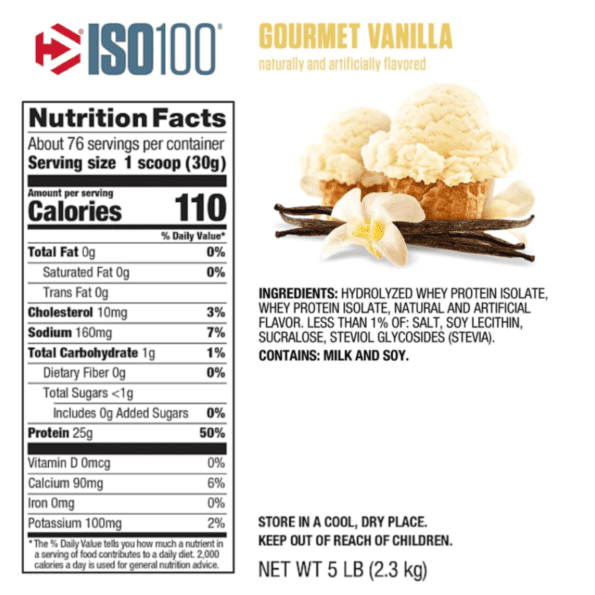 Dymatize ISO 100 2.2 kgs (5 lb) 76 servs | Proteína hidrolizada de aislado de suero de leche - Imagen 18