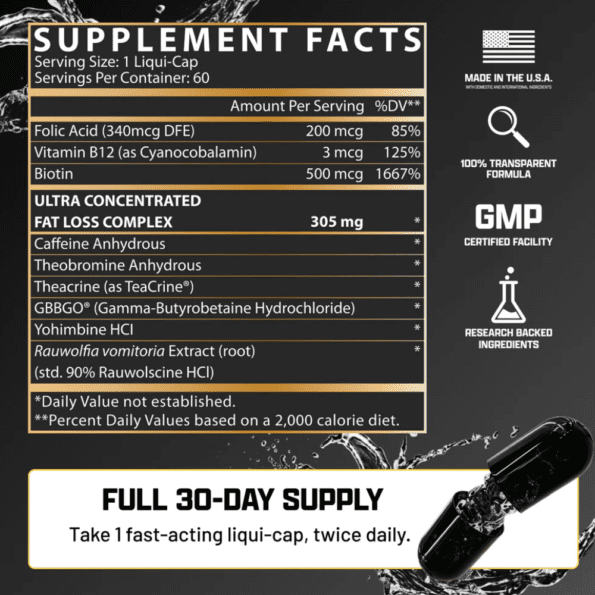 Nutrex Lipo 6 Black Hers Ultra Concentrate | 60 caps - Imagen 4