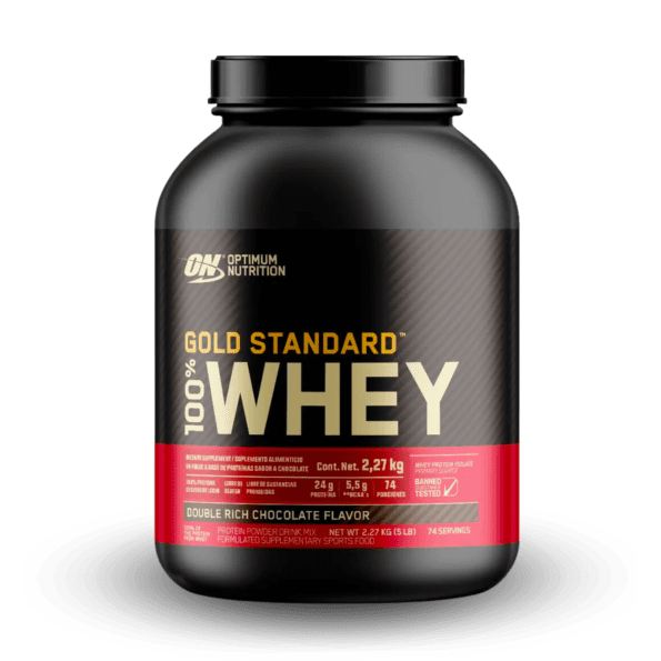 ON Gold Standard 100% whey 5 lb Proteína de suero de leche Aislada en polvo 2.27 kg 76 servs - Imagen 3