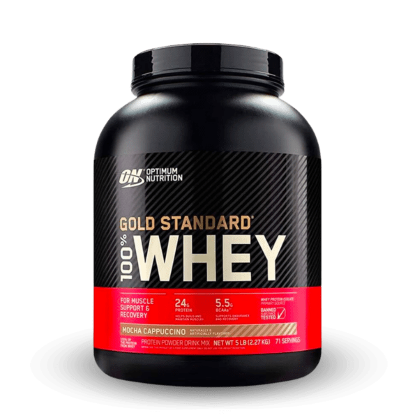 ON Gold Standard 100% whey 5 lb Proteína de suero de leche Aislada en polvo 2.27 kg 76 servs