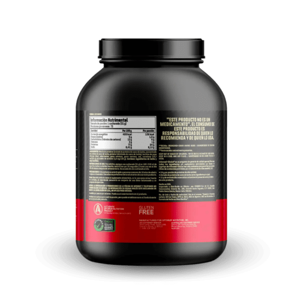 ON Gold Standard 100% whey 5 lb Proteína de suero de leche Aislada en polvo 2.27 kg 76 servs - Imagen 7