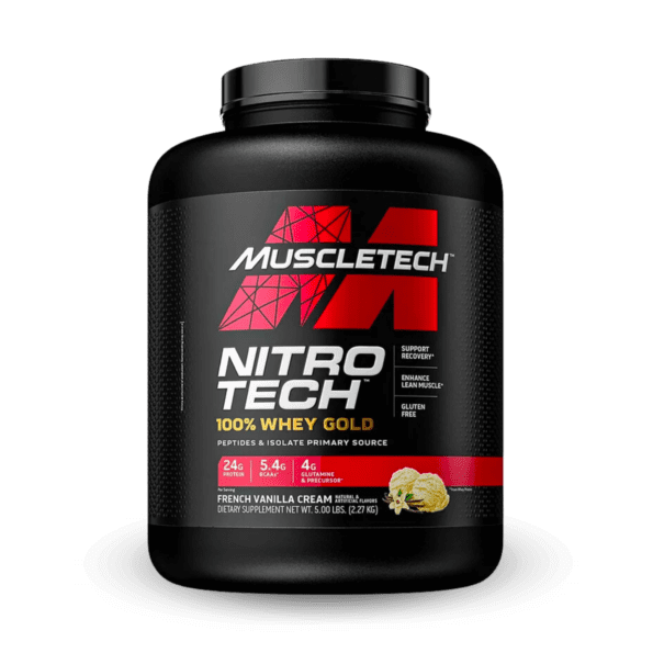 MuscleTech Nitro Tech Whey Gold 2.27 kg (5.03 lb) | Suplemento de proteína en polvo a base de aislado de suero de leche - Imagen 2