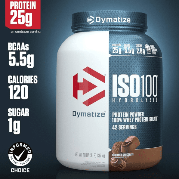 Dymatize ISO 100 1.81 kgs (3 lb) 44 servs | Proteína hidrolizada de aislado de suero de leche - Imagen 6