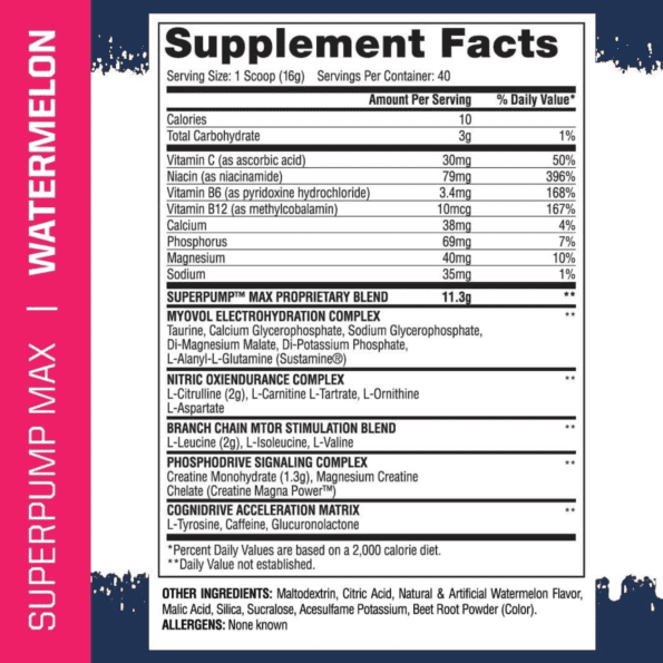 Gaspari Nutrition | Super Pump MAX 40 serv | 604 gr - Imagen 2