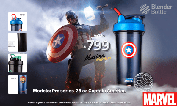 Blender Bottle Capitan América 28 oz