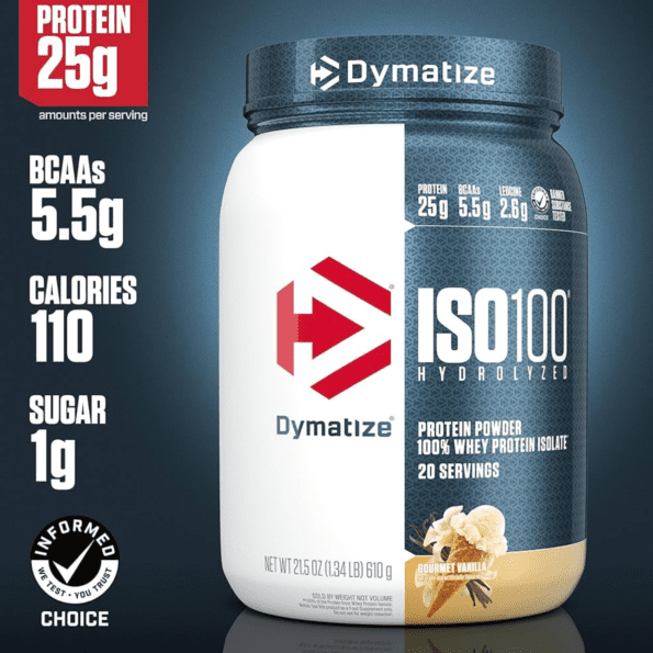 Dymatize ISO100 600g (1.3 lb) 20 serv Proteína aislada hidrolizada en polvo - Imagen 4