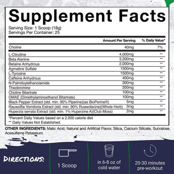 Gaspari Nutrition | Super Pump Agression 20/40 serv - Imagen 2
