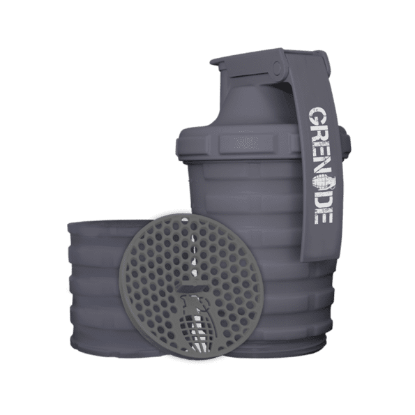 Grenade Shaker 20 oz Gun Metal Grey
