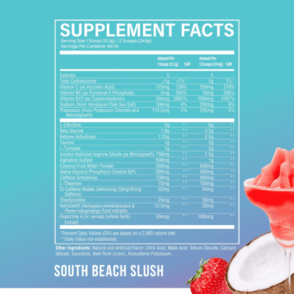 Raw CBUM Thavage Pwo | Sabor South Beach Slush | 40 serv - Imagen 3