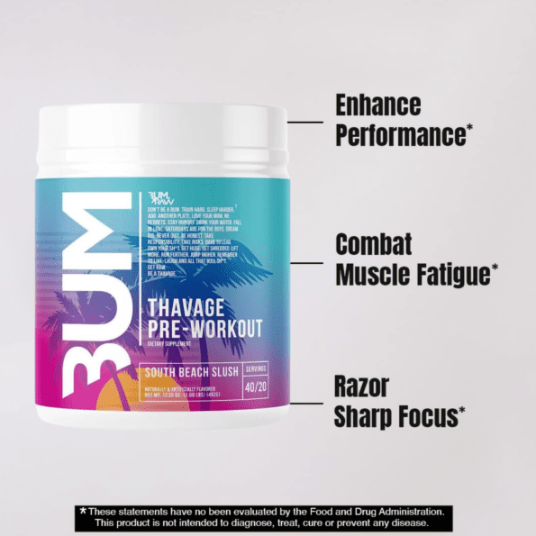 Raw CBUM Thavage Pwo | Sabor South Beach Slush | 40 serv - Imagen 5