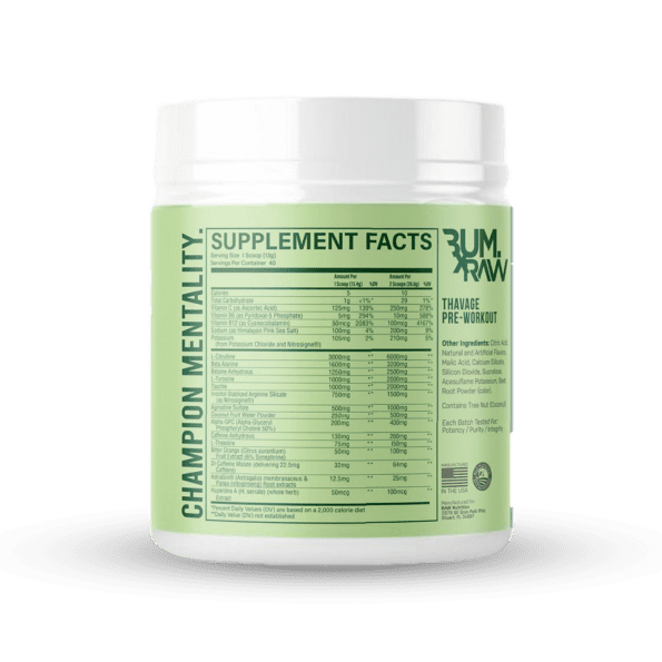 Raw CBUM Thavage Pwo | Sabor Green Crush | 40 serv - Imagen 2