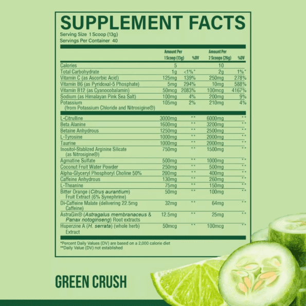 Raw CBUM Thavage Pwo | Sabor Green Crush | 40 serv - Imagen 3