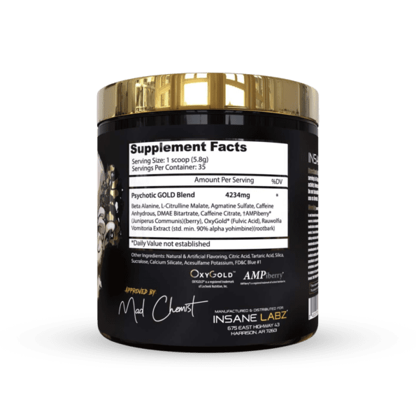 InsaneLabz Psychotic Gold 204 gr | 35 serv - Imagen 2