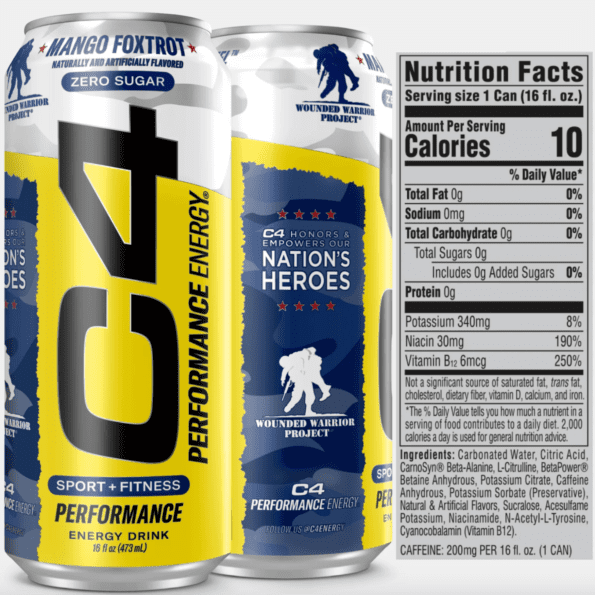 Cellucor C4 Energy Zero Sugar | Sabor Mango Foxtrot | 16 Oz - Imagen 2
