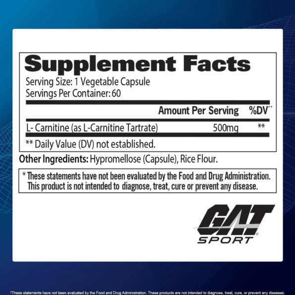 GAT L-Carnitine | 60 Caps - Imagen 2