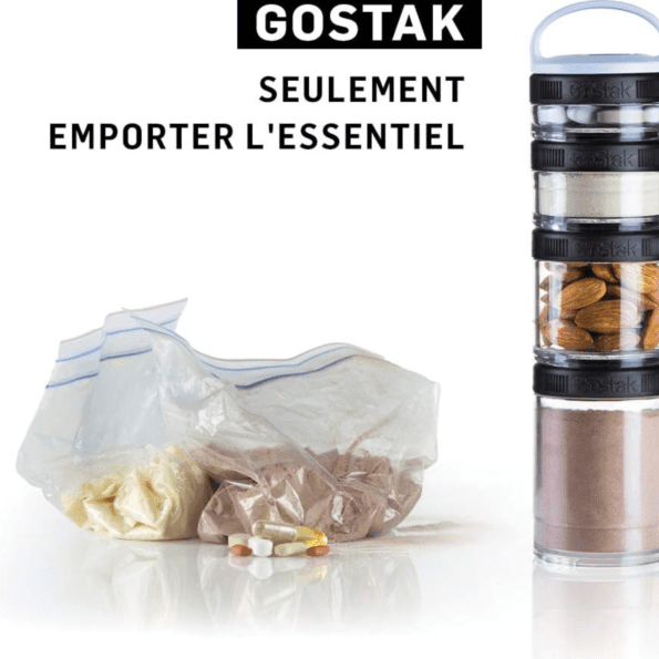 Blender Bottle GoStak - Contenedores de Polvo y Vitaminas, Paquete de 4 (40 ml c/u) - Imagen 3