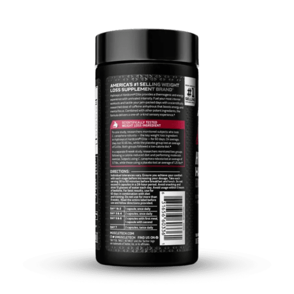 MuscleTech Hydroxycut Hardcore Elite 110 caps - Imagen 3