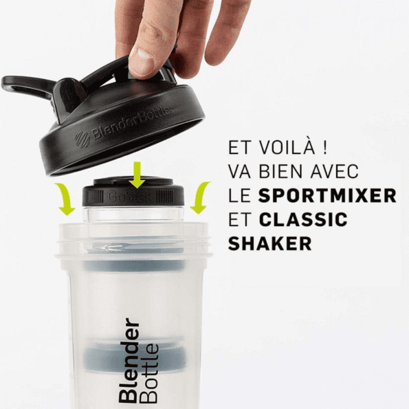 Blender Bottle GoStak - Contenedores de Polvo y Vitaminas, Paquete de 4 (40 ml c/u) - Imagen 5