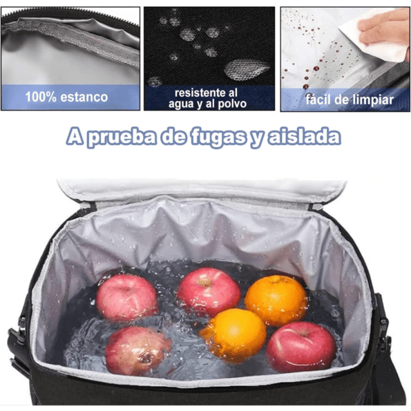 ANNIEMOOM Lonchera | Bolsa Térmica Aislamiento de gran capacidad con 3 Compartimentos (Incluye 3 loncheras aptas para microondas) - Imagen 6