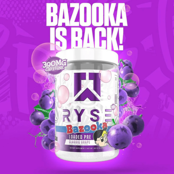 Ryse Loaded Pre | Sabor Bazooka Grape | 30 serv - Imagen 12