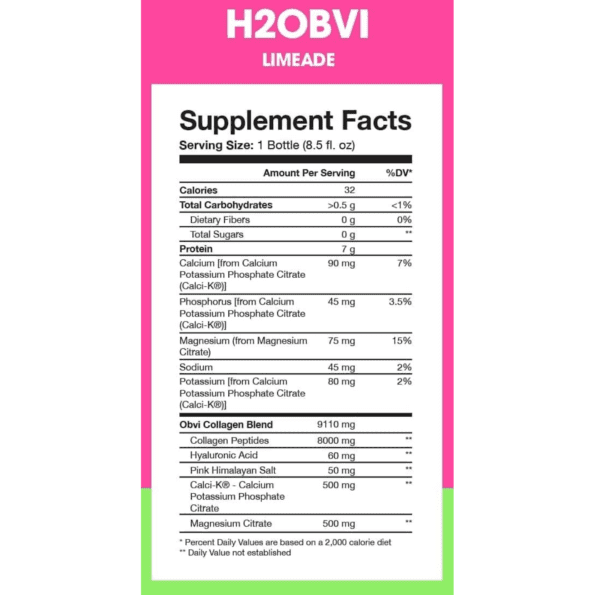 Obvi H2Obvi | Collagen Drink Sabor Limeade | 251 ml - Imagen 2