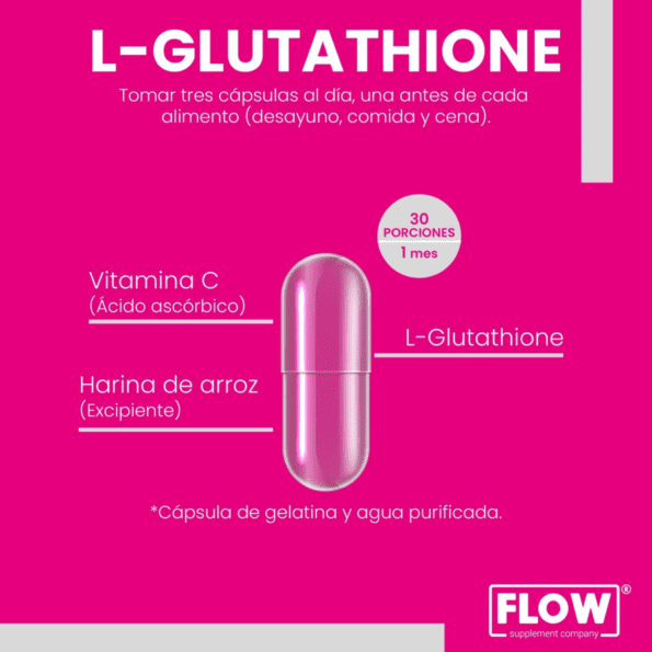 Flow L-Glutathione | 90 Caps - Imagen 3