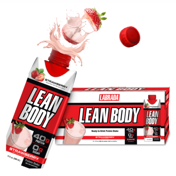 LABRADA | Lean Body Protein Shake | Sabor Strawberry | 500 ml - Imagen 4
