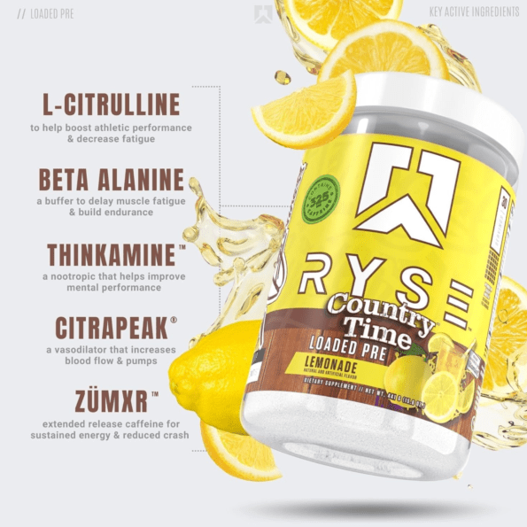 Ryse Loaded Pre | Sabor Country Time Lemonade | 30 serv - Imagen 5