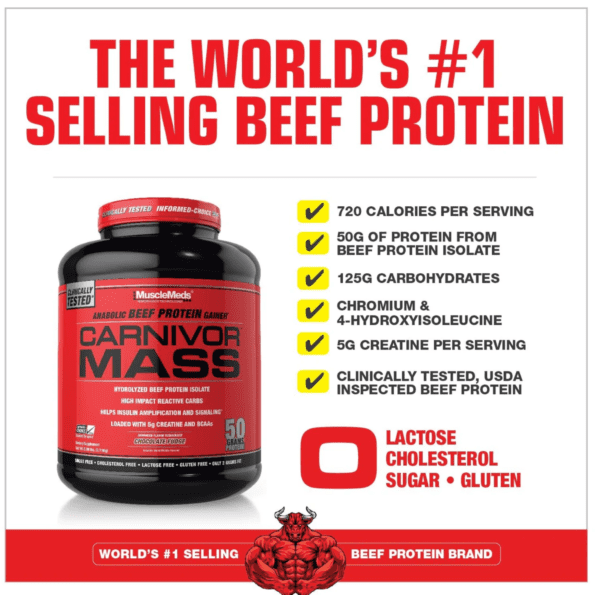 MuscleMeds Carnivor Mass 6 lb - Imagen 3