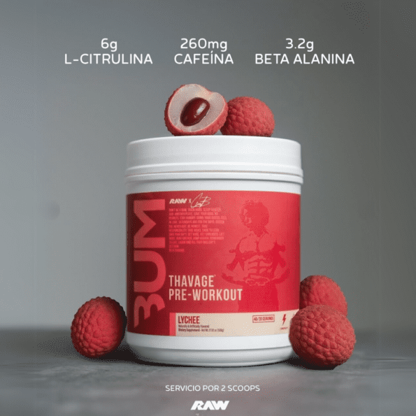 Raw CBUM Thavage Pwo | Sabor Lychee | 40 serv - Imagen 2