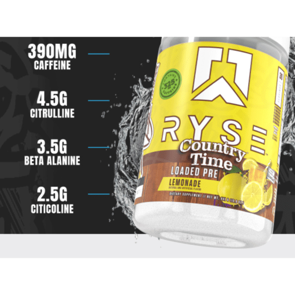 Ryse Loaded Pre | Sabor Country Time Lemonade | 30 serv - Imagen 6