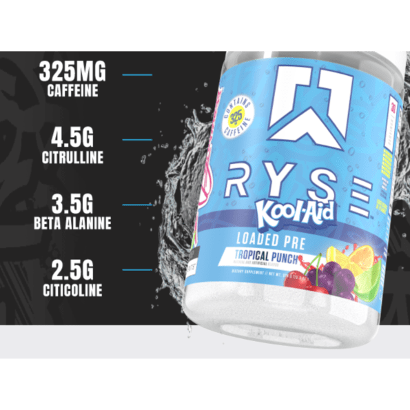 Ryse Loaded Pre | Sabor Kool-Aid Tropical Punch | 30 serv - Imagen 7