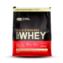 ON Gold Standard 100% whey 5.6 lb Proteína de suero de leche Aislada en polvo 2.56 kg 80 servs Vainilla
