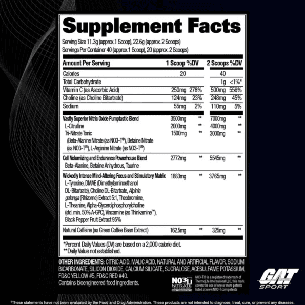 GAT Nitraflex Black 40/20 serv - Imagen 2