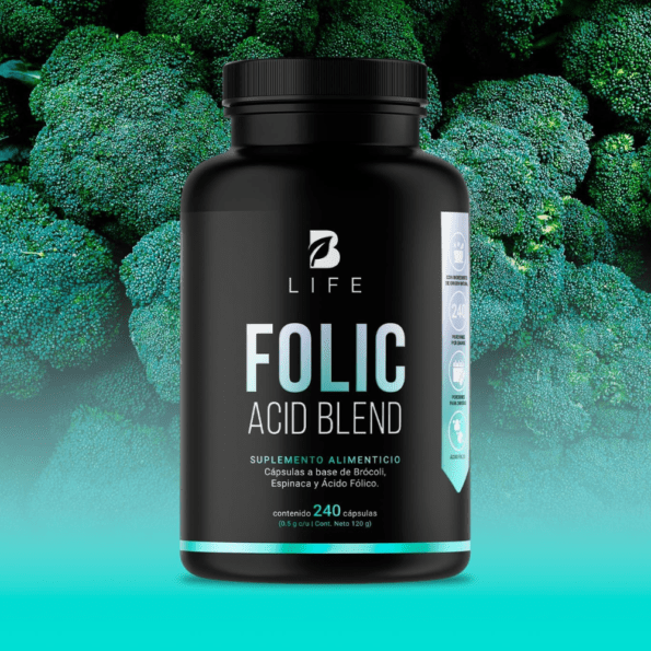 BLife | Folic Acid Blend 240 caps | 500 mg - Imagen 9