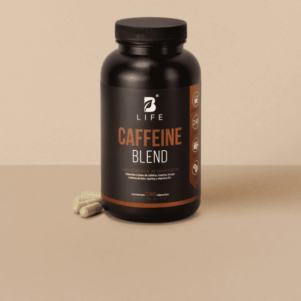 BLife | Caffeine Blend 240 caps | Mezcla a base de Cafeína, Matcha, Hongo Melena de León, Taurina y Vitamina B1 - Imagen 9