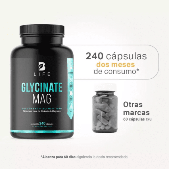 BLife | Glycinate Mag | Glicinato de Magnesio 240 Cápsulas | 600 mg - Imagen 11