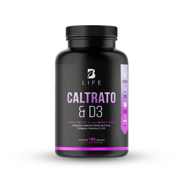 BLife | Caltrato & D3 | Citrato de Calcio y Vitamina D3 | 180 caps