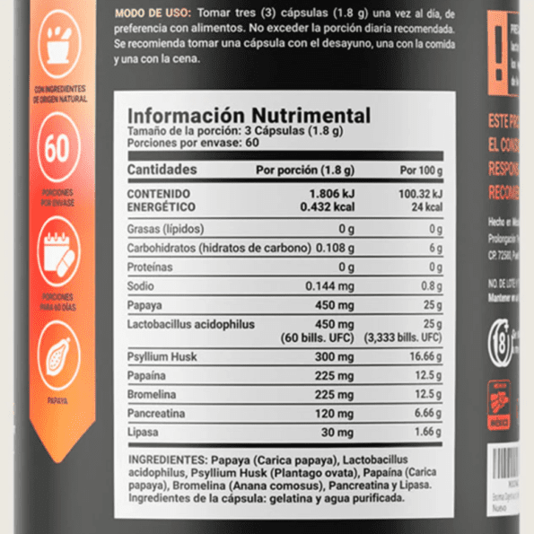 BLife | Enzym Blend | Enzimas Digestivas 180 Cápsulas | 600 mg - Imagen 2