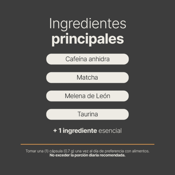 BLife | Caffeine Blend 240 caps | Mezcla a base de Cafeína, Matcha, Hongo Melena de León, Taurina y Vitamina B1 - Imagen 3