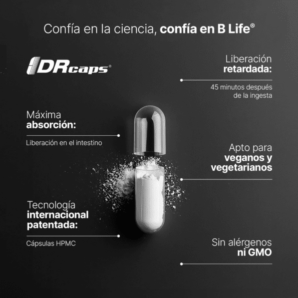 BLife | 60 Billion Probiotics | 60 Billones de Probióticos 120 Cápsulas - Imagen 4