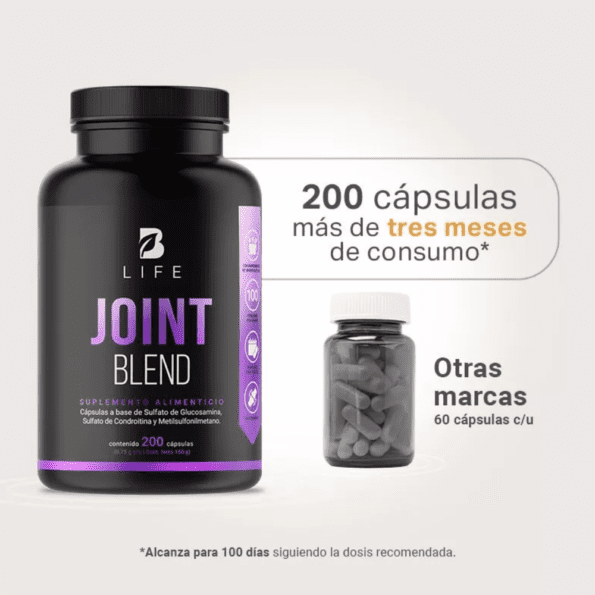 BLife | Joint Blend | Mezcla de Glucosamina, Condroitina y MSM 200 Cápsulas | 750 mg - Imagen 5