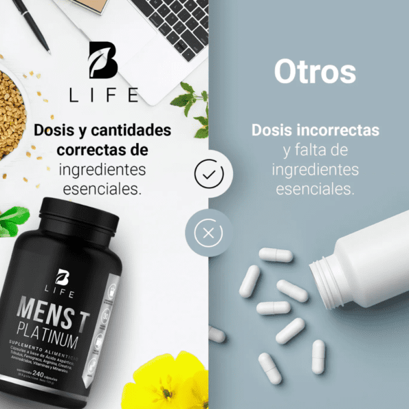BLife | Mens T Platinum | Precursor para Hombre Platinum 240 caps | 500 mg - Imagen 7