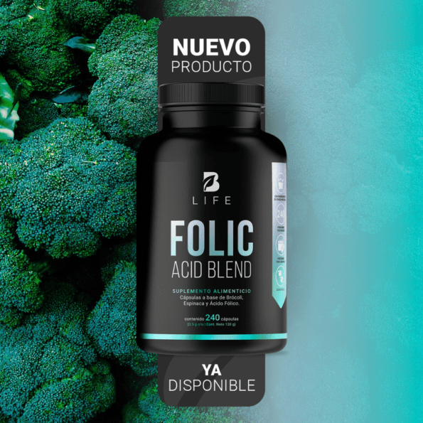 BLife | Folic Acid Blend 240 caps | 500 mg - Imagen 8