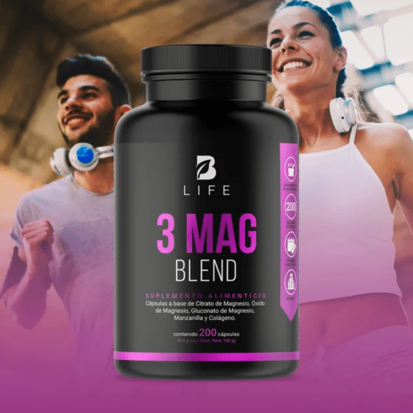 BLife | 3 Mag Blend | Mezcla de Citrato, Óxido y Gluconato de Magnesio 200 caps | 500 mg - Imagen 8