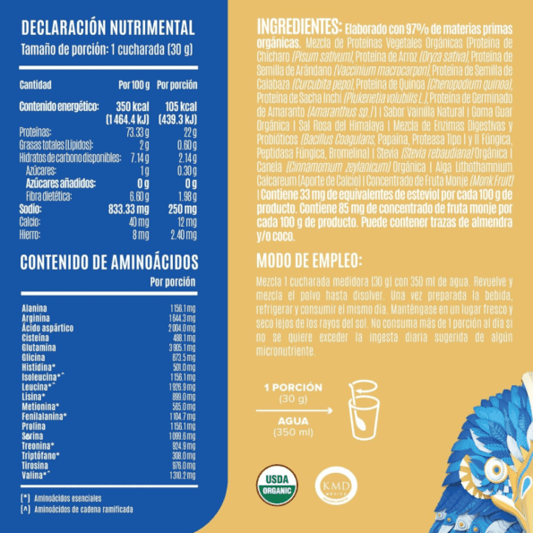 BIRDMAN | Falcon Proteina Vegetal Organica En Polvo (Vegana) 1 Pz - Imagen 3